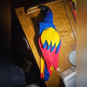 A Colorful Bird Hat For Mardi Gras Or Whatever.
